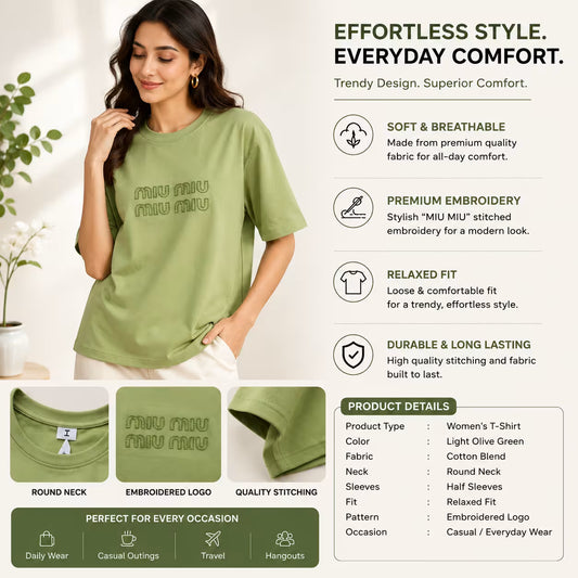 Women’s Embroidered Oversized T-Shirt