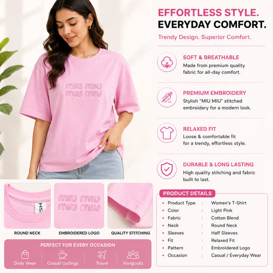 Women’s Embroidered Oversized T-Shirt