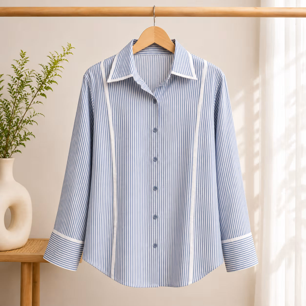 Women’s Striped Full Sleeve Shirt