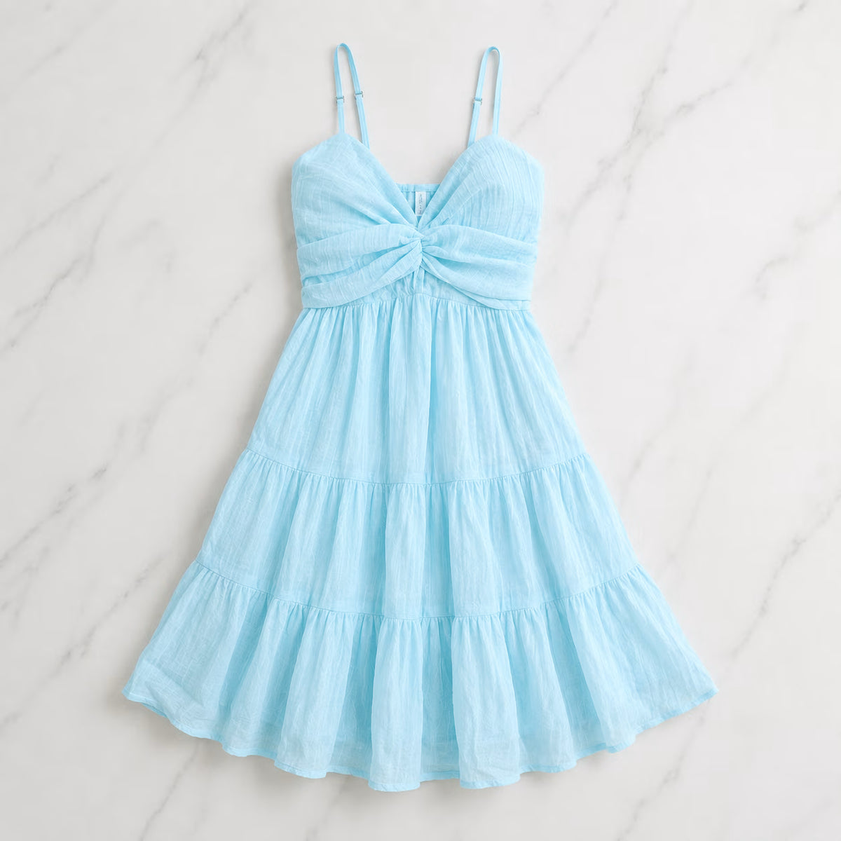 Women's  Smocked Tiered Mini Dress with Shoulder Straps