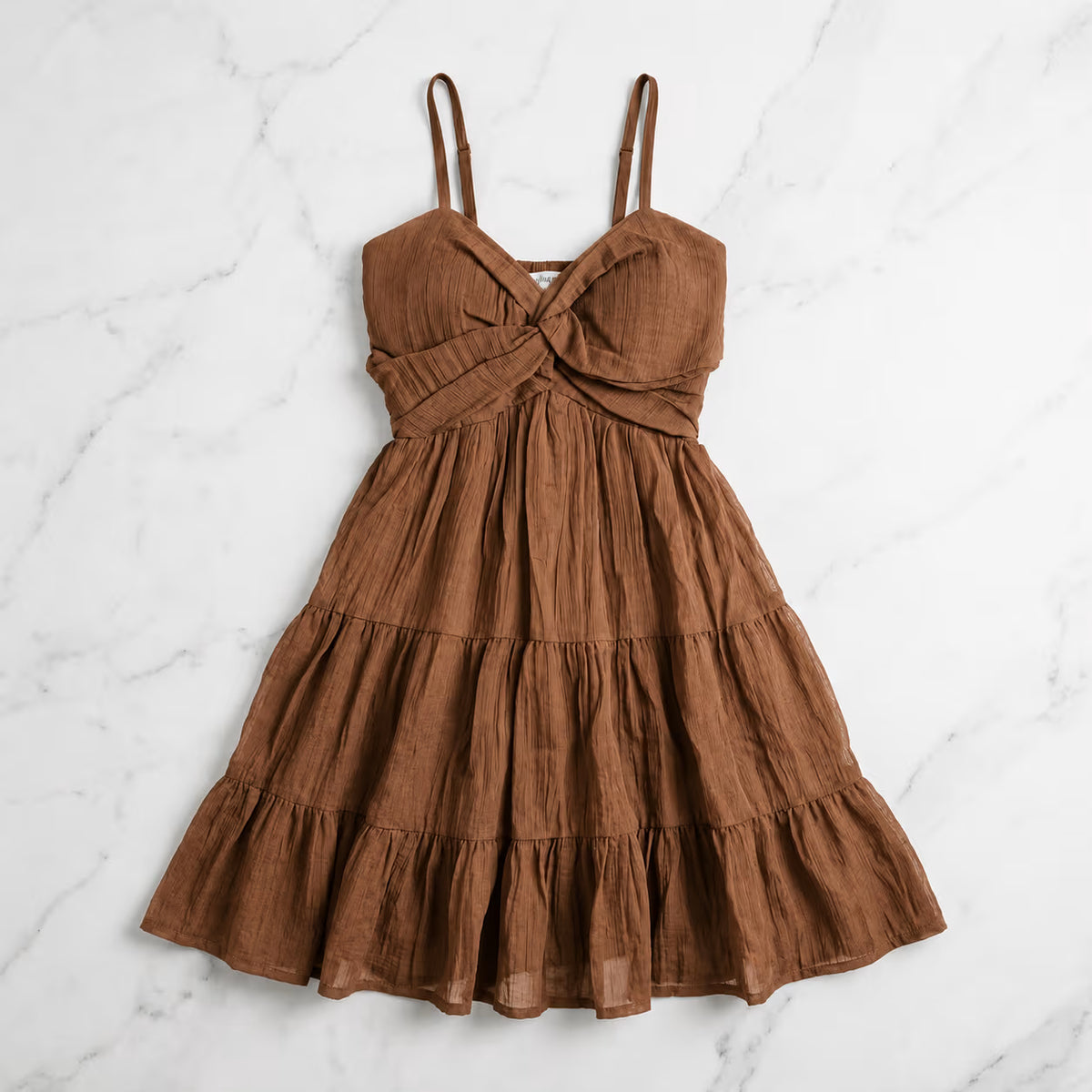Women's  Smocked Tiered Mini Dress with Shoulder Straps