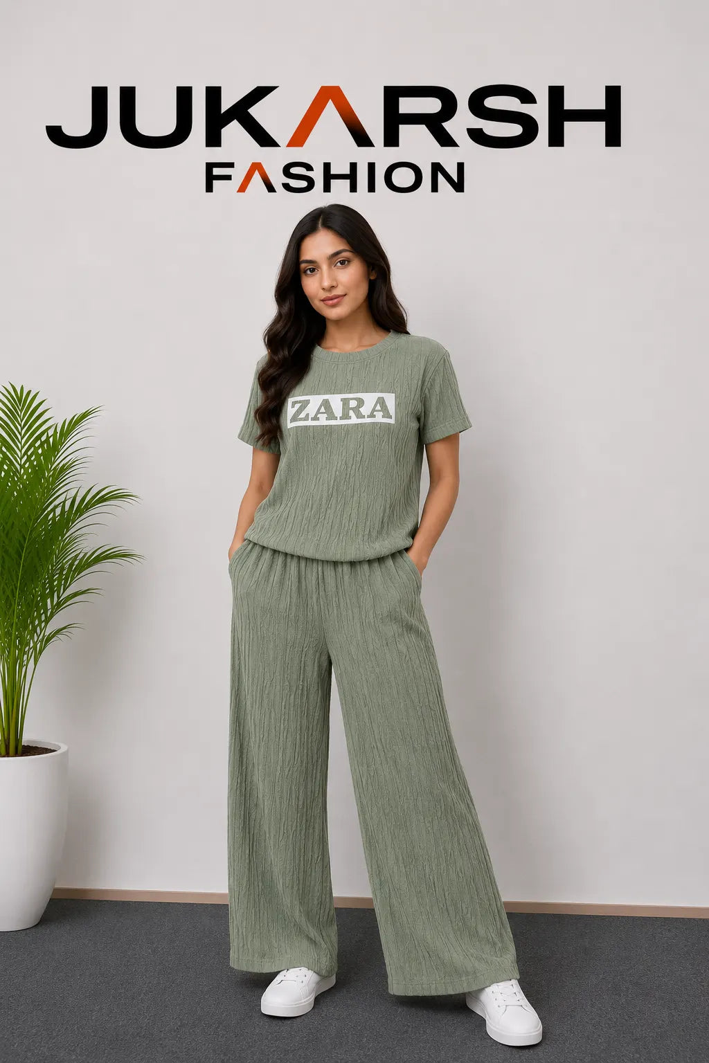 Ribbed mint Co-Ord Set for Girls Wear, Perfect Airport Coord Set for Stylish Travel