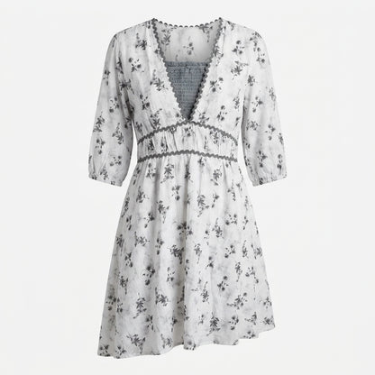 Jukarsh Fashion Women’s Floral Printed Midi Dress with Puff Sleeves