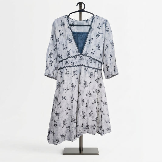 Jukarsh Fashion Women’s Floral Printed Midi Dress with Puff Sleeves