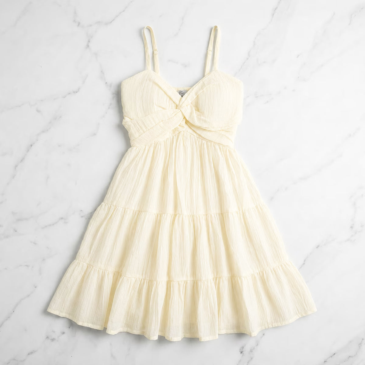 Women's  Smocked Tiered Mini Dress with Shoulder Straps