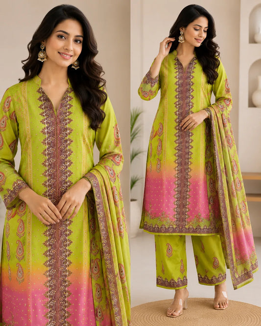 Women's Printed Mirror Work Coord Set | Stylish Ethnic Co-Ord Set | M to XXL | Jukarsh Fashion
