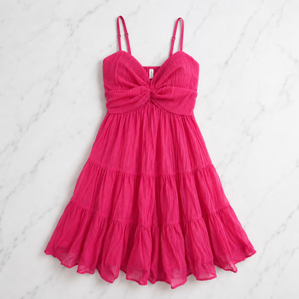 Women's  Smocked Tiered Mini Dress with Shoulder Straps
